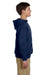 Jerzees 996Y Youth NuBlend Fleece Hooded Sweatshirt Hoodie Navy Blue Side