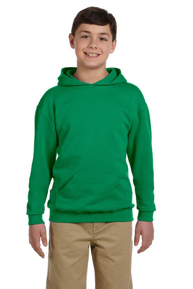 Jerzees 996Y Youth NuBlend Fleece Hooded Sweatshirt Hoodie Kelly Green Front