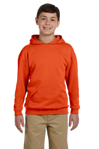 Jerzees 996Y Youth NuBlend Fleece Hooded Sweatshirt Hoodie Burnt Orange Front