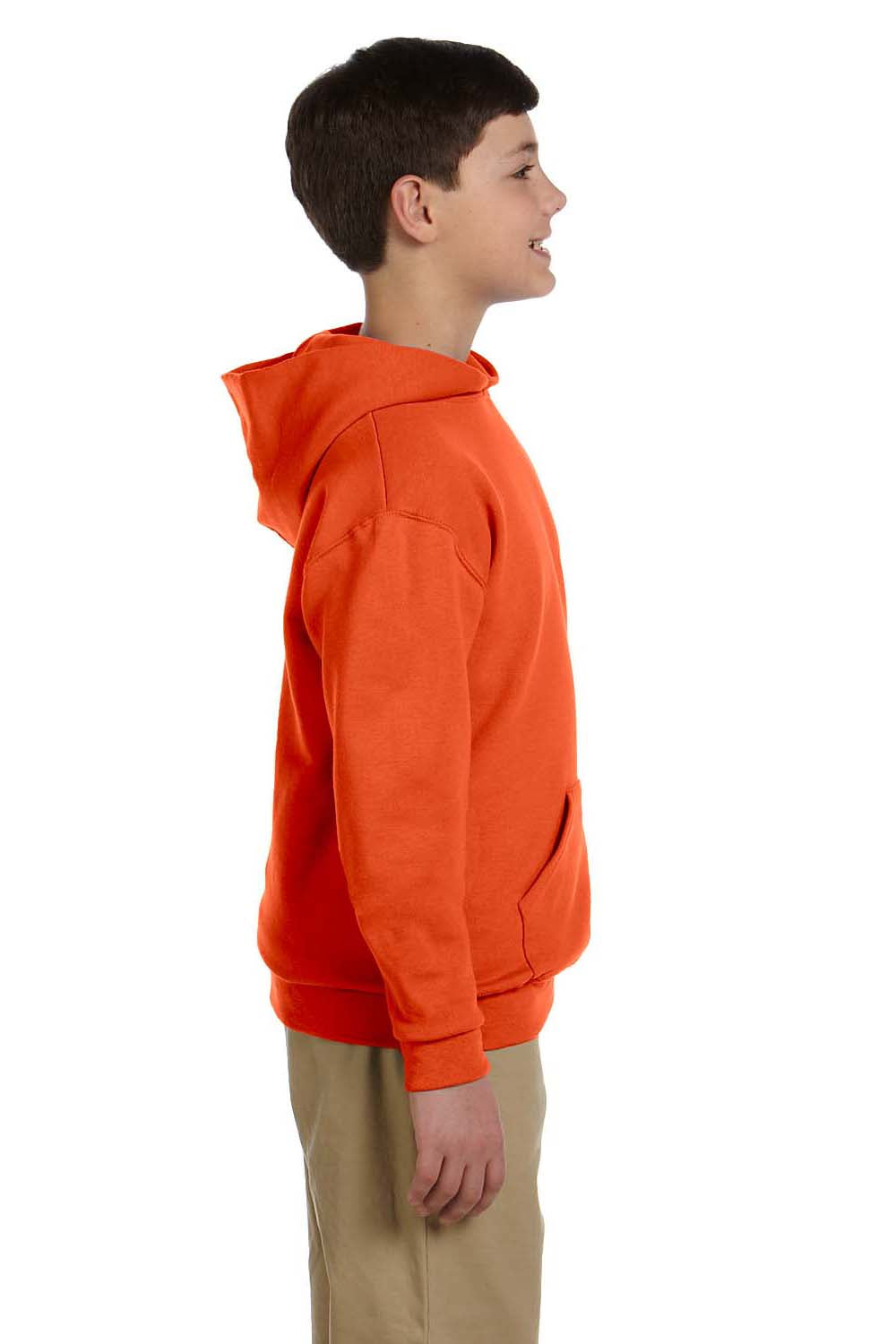 Jerzees 996Y Youth NuBlend Fleece Hooded Sweatshirt Hoodie Burnt Orange Side