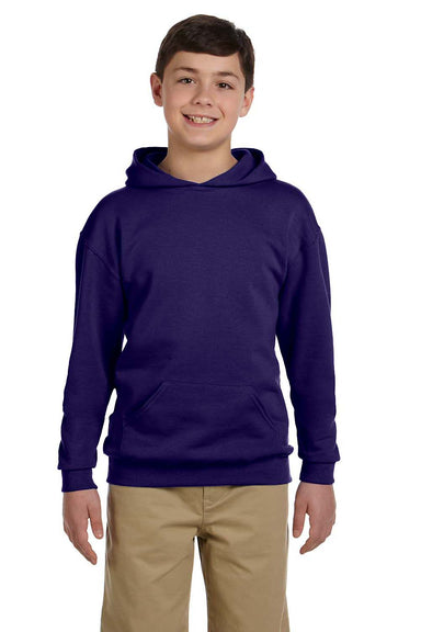 Jerzees 996Y Youth NuBlend Fleece Hooded Sweatshirt Hoodie Purple Front