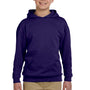 Jerzees Youth NuBlend Pill Resistant Fleece Hooded Sweatshirt Hoodie - Deep Purple