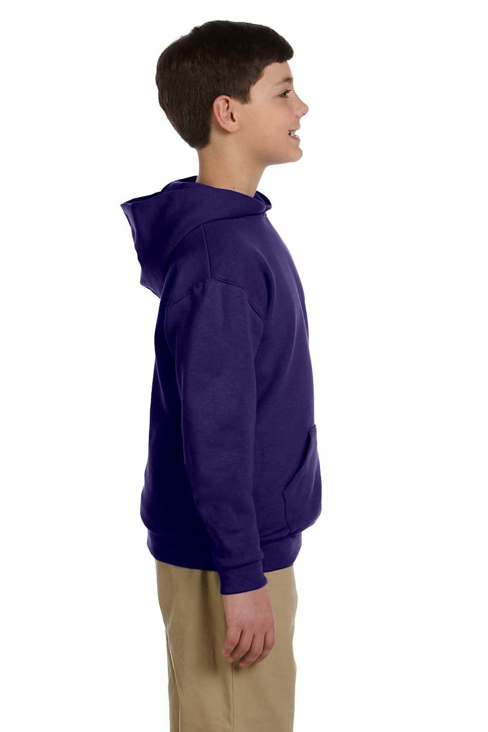 Jerzees 996Y Youth NuBlend Fleece Hooded Sweatshirt Hoodie Purple Side