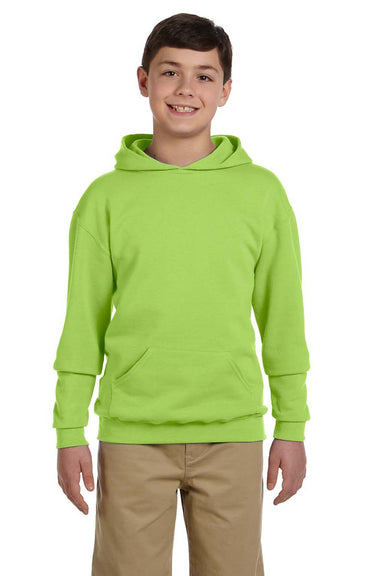 Jerzees 996Y Youth NuBlend Fleece Hooded Sweatshirt Hoodie Neon Green Front
