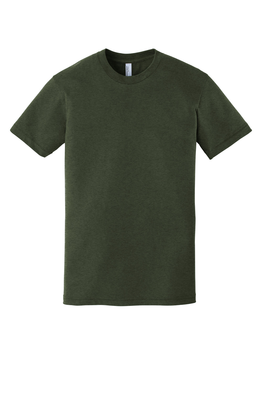 American Apparel BB401W Mens Short Sleeve Crewneck T-Shirt Heather Lieutenant Green Flat Front