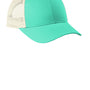 Port Authority Mens Low Profile Snapback Trucker Hat - Bright Seafoam Green/Ecru