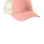 Port Authority Mens Low Profile Snapback Trucker Hat - Soft Coral Pink/Ecru