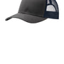 Port Authority Mens Adjustable Trucker Hat - Steel Grey/True Navy Blue