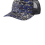 Port Authority Mens Digi Camo Snapback Trucker Hat - Patriot Blue Digital Camo/Steel Grey