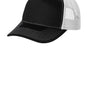 Port Authority Mens Snapback Trucker Hat - Black/White