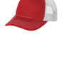 Port Authority Mens Snapback Trucker Hat - Flame Red/White