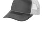 Port Authority Mens Snapback Trucker Hat - Steel Grey/White