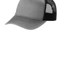 Port Authority Mens Snapback Trucker Hat - Heather Grey/Black