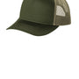 Port Authority Mens Snapback Trucker Hat - Olive Drab Green/Tan