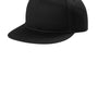 Port Authority Mens Snapback Flat Bill Hat - Black