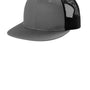 Port Authority Mens Snapback Flat Bill Trucker Hat - Steel Grey/Black