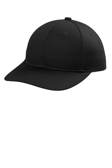 Port Authority C118 Mens Snapback Hat Black Front