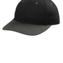 Port Authority Mens Snapback Hat - Black/Steel Grey