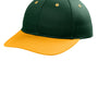 Port Authority Mens Snapback Hat - Dark Green/Gold