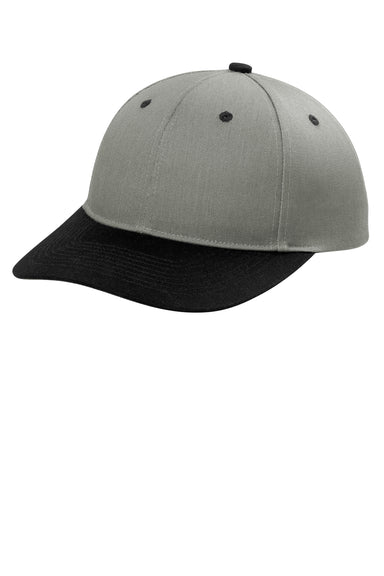 Port Authority C118 Mens Snapback Hat Heather Grey/Black Front