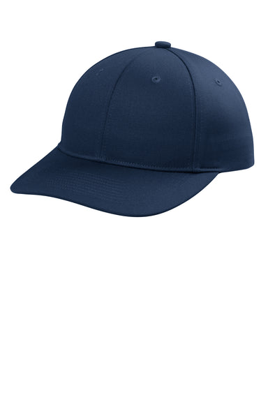 Port Authority C118 Mens Snapback Hat True Navy Blue Front