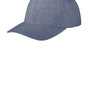 Port Authority Mens Performance Flexfit Snapback Hat - Heather True Navy Blue