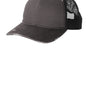 Port Authority Mens Distressed Mesh Back Adjustable Hat - Steel Grey/Black
