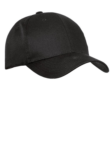 Port Authority C800 Fine Twill Hat Black Front