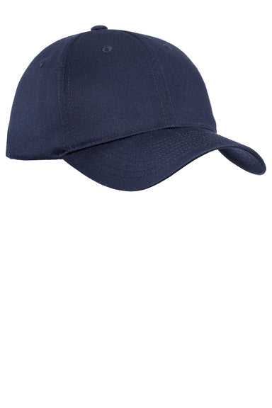 Port Authority C800 Fine Twill Hat Navy Blue Front