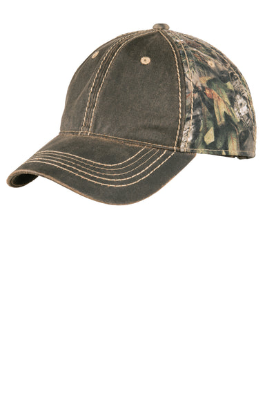 Port Authority C819 Mens Pigment Print Camouflage Adjustable Hat Mossy Oak Break Up Country Front