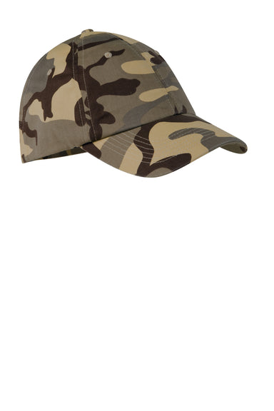 Port Authority C851 Mens Camouflage Hat Desert Camo Front