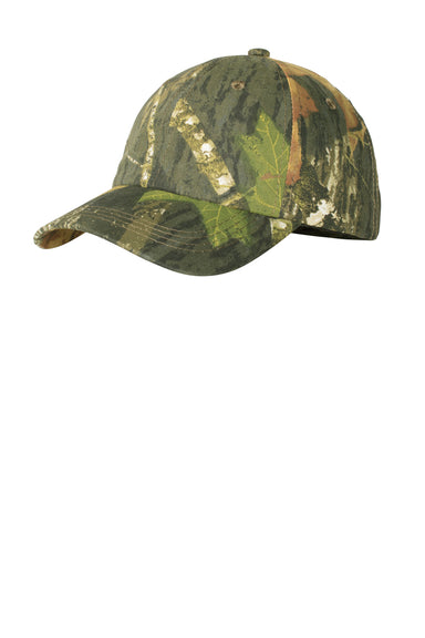 Port Authority C871 Mens Pro Camouflage Garment Washed Adjustable Hat Mossy Oak New Break Up Front