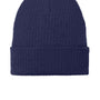 Port Authority Mens C-Free Recycled Beanie - True Navy Blue - NEW