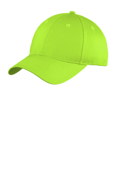Port & Company C914 Unstructured Twill Hat Lime Green Front