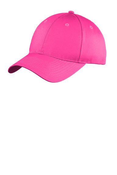 Port & Company C914 Unstructured Twill Hat Neon Pink Front