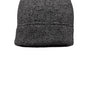 Port Authority Mens Heathered Knit Beanie - Heather Black/Charcoal Grey