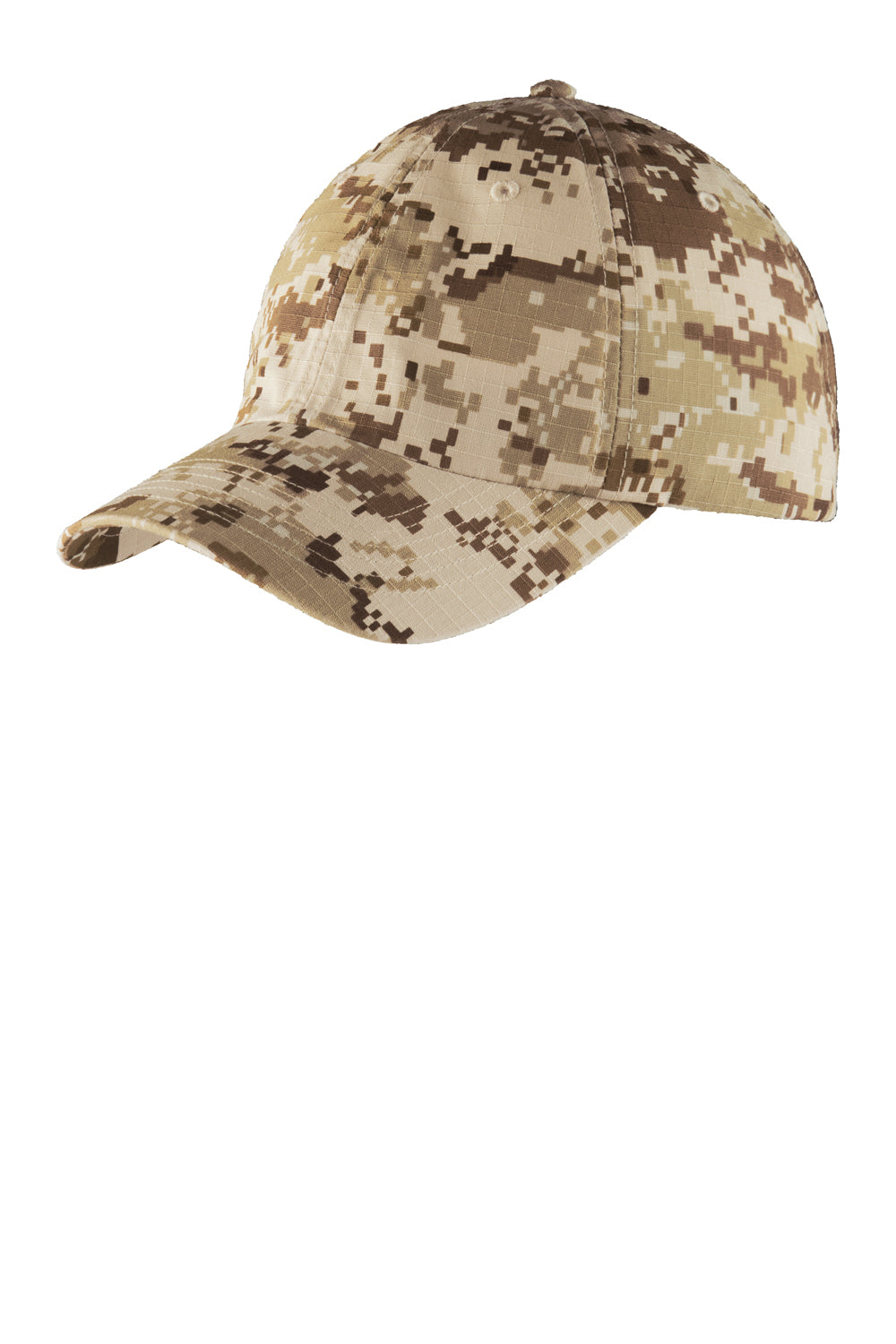 Port Authority C925 Mens Digital Ripstop Camouflage Hat Sand Camo Front
