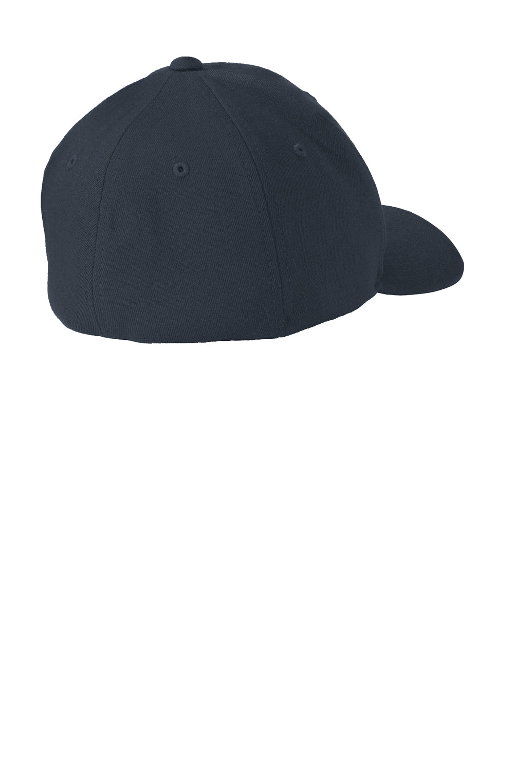 Port Authority C928 Flexfit Wool Blend Hat Dark Navy Blue Back