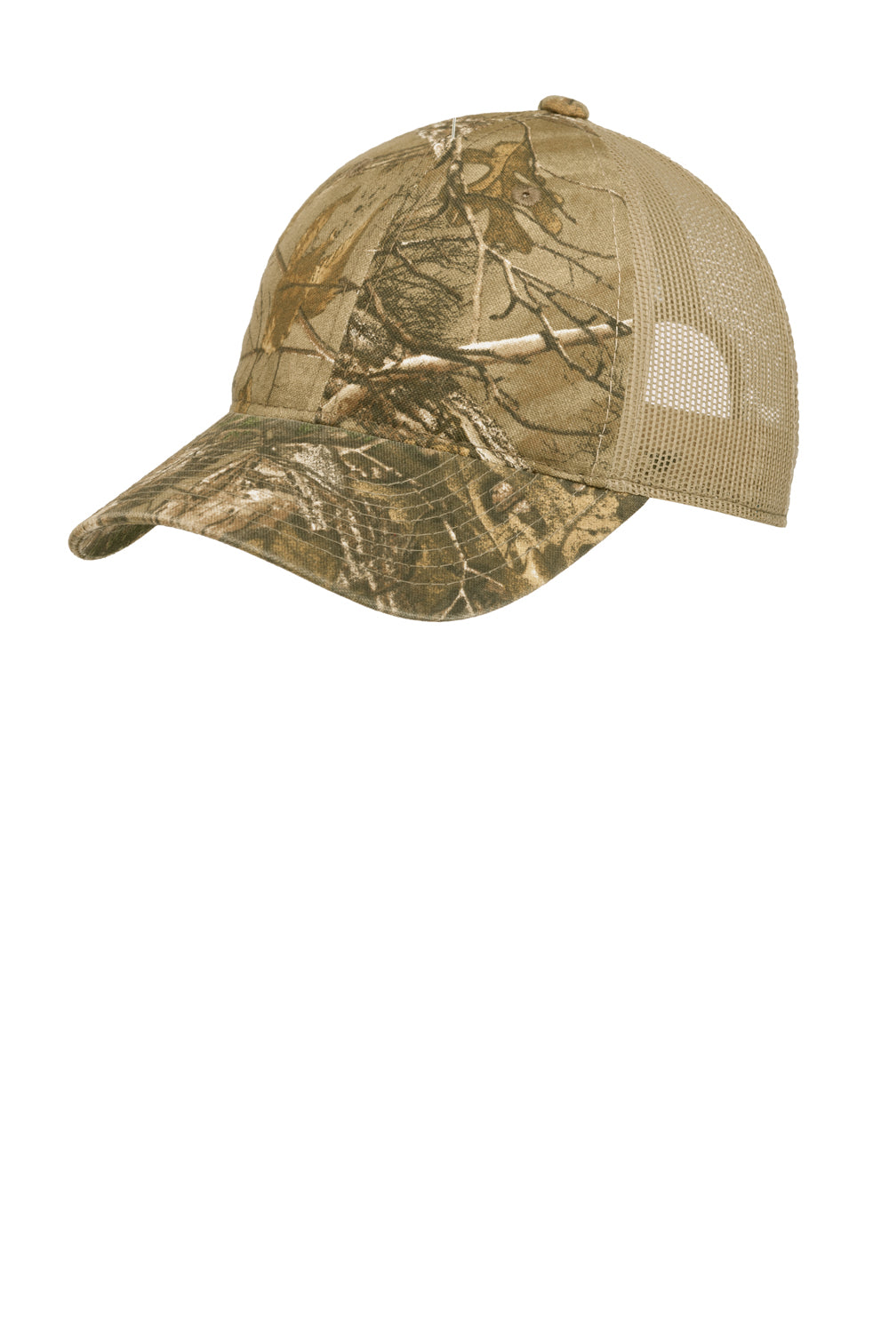 Port Authority C929 Mens Camouflage Mesh Back Hat Realtree Xtra/Tan Front