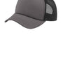 Port Authority Mens Twill Foam Adjustable Trucker Hat - Charcoal Grey/Black