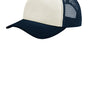 Port Authority Mens Twill Foam Adjustable Trucker Hat - Ivory/Navy Blue