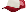 Port Authority Mens Twill Foam Adjustable Trucker Hat - Ivory/Red