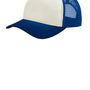Port Authority Mens Twill Foam Adjustable Trucker Hat - Ivory/Royal Blue
