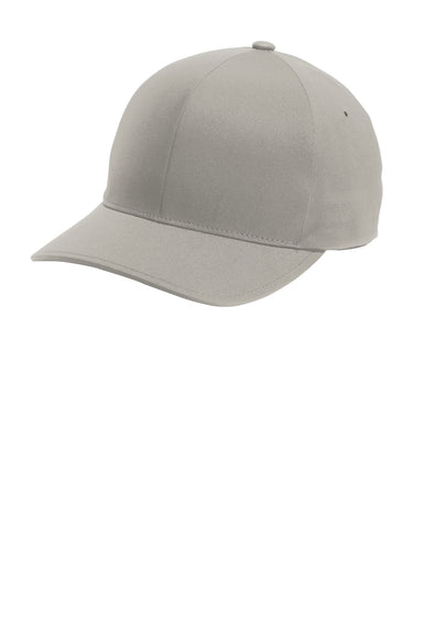 Port Authority C938 Delta Flexfit Hat Silver Grey Front