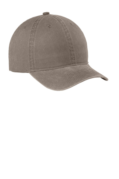 Port Authority C942 Beach Wash Hat Taupe Front