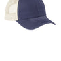 Port Authority Mens Beach Wash Mesh Back Adjustable Hat - Denim Blue/Stone