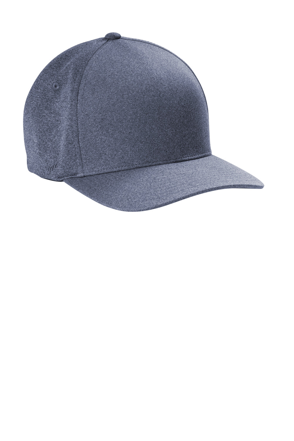 Port Authority C946 Melange Unipanel Flexfit Hat Navy Blue Back
