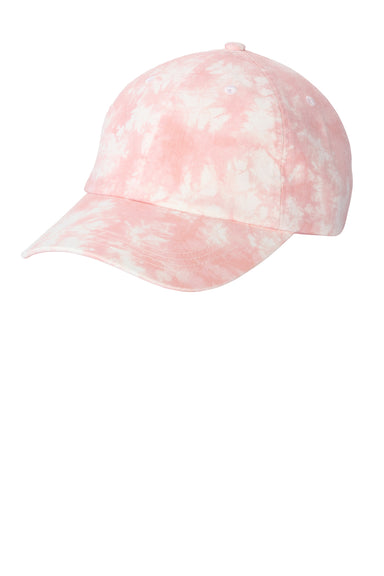 Port Authority Mens Tie Dye Hat Light Pink Front