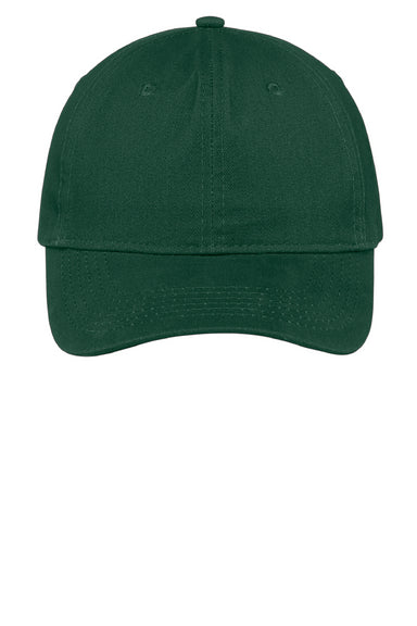 Port & Company CP77 Brushed Twill Low Profile Hat Hunter Green Front