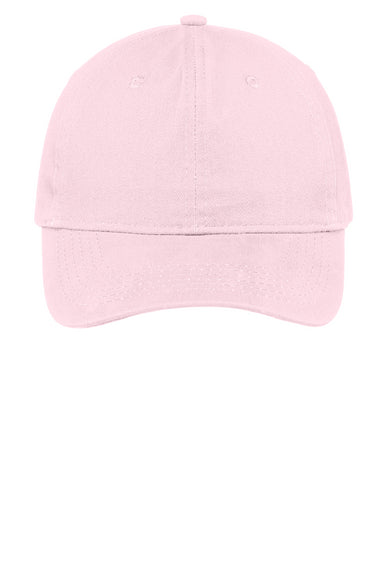 Port & Company CP77 Brushed Twill Low Profile Hat Light Pink Front